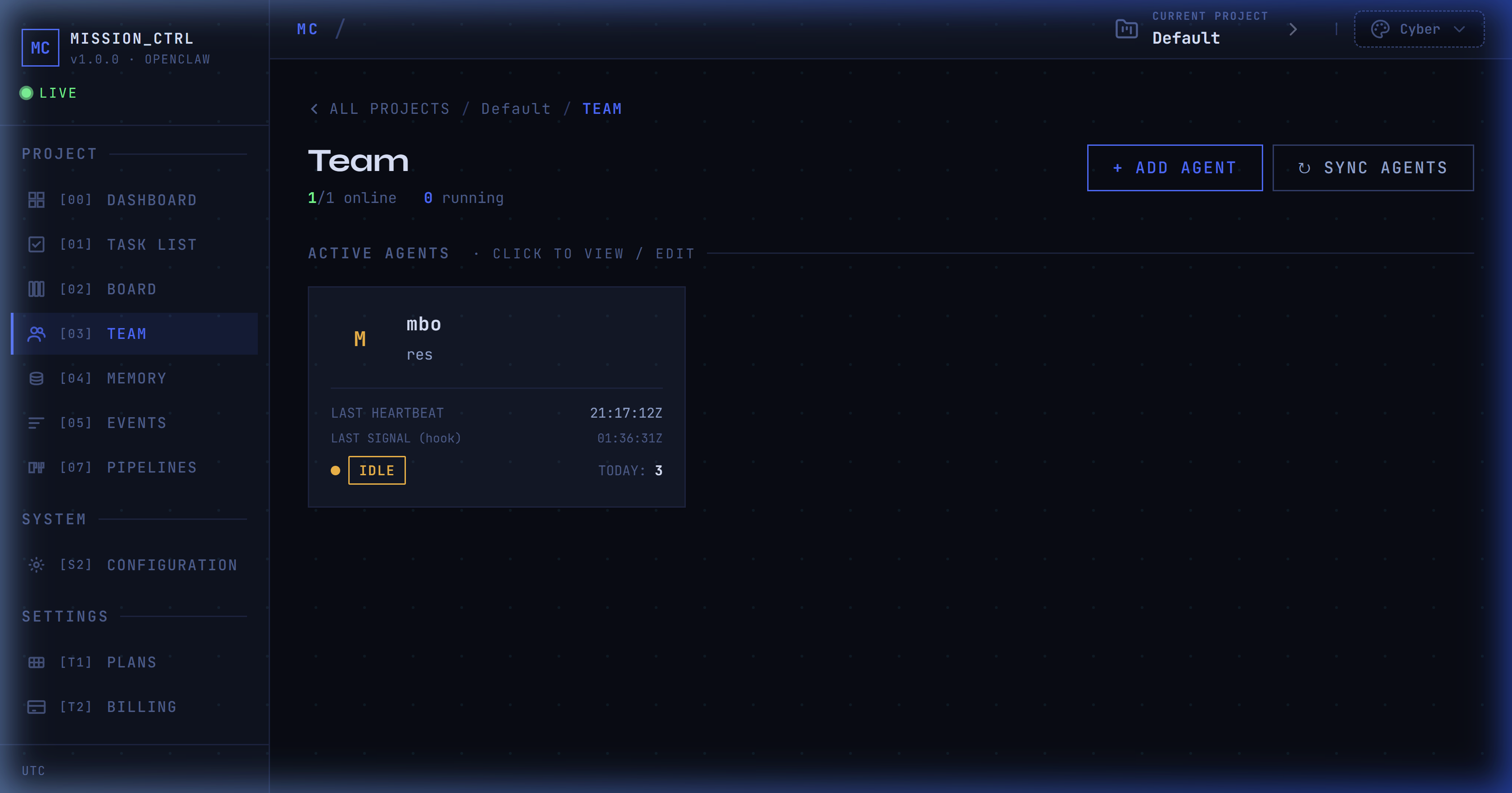 Mission Control Team Management